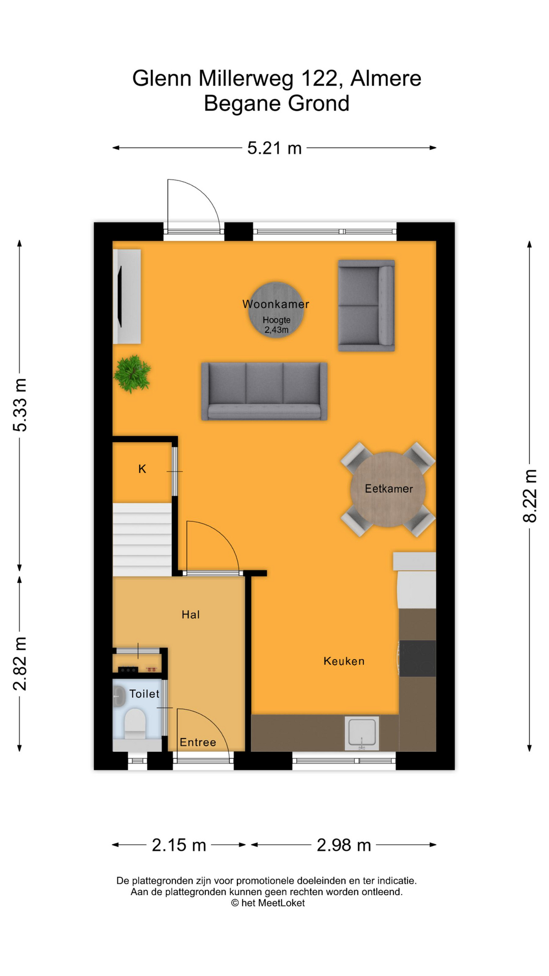 Glenn Millerweg 122 , 1311 RW Almere map