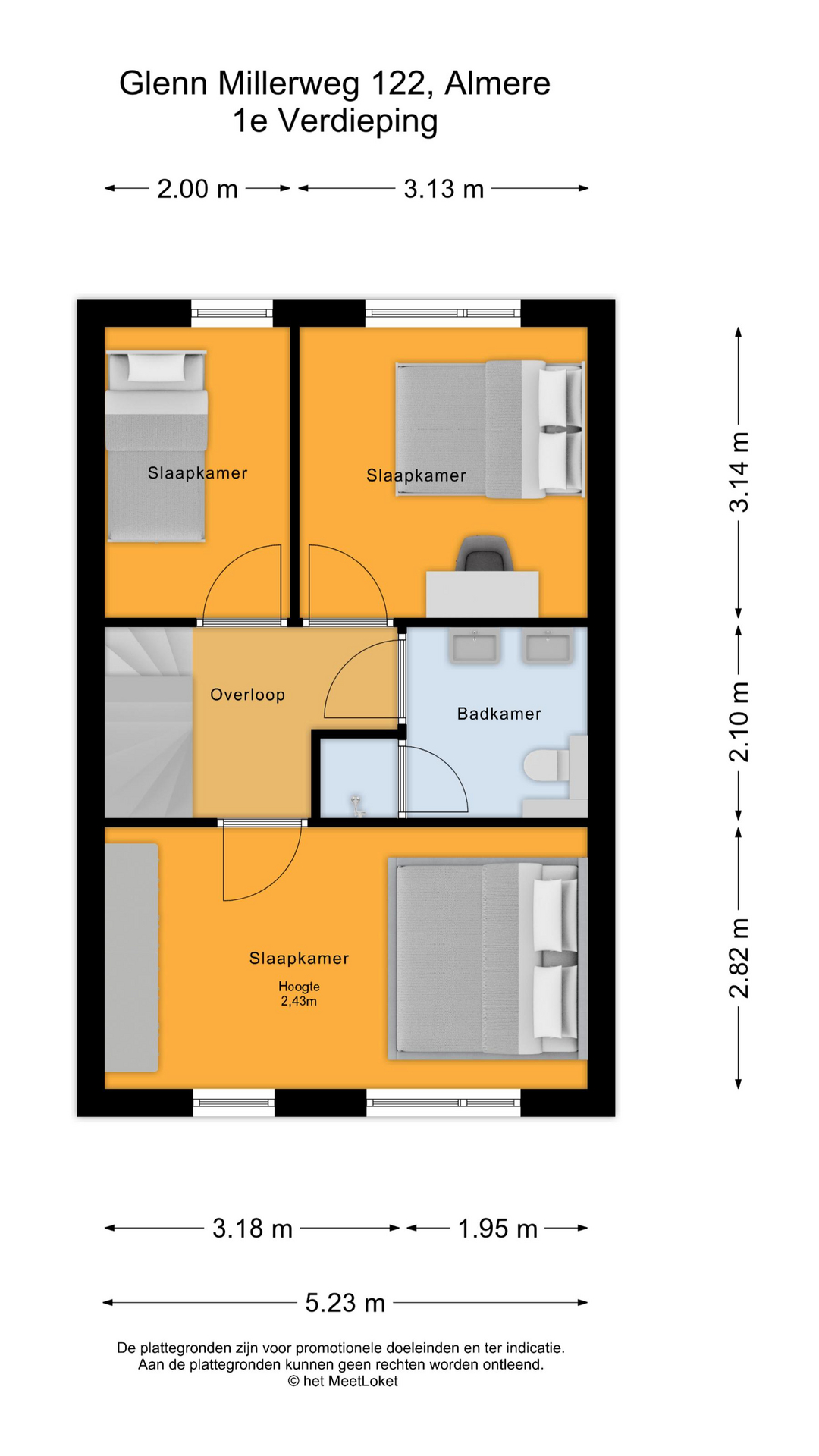 Glenn Millerweg 122 , 1311 RW Almere map