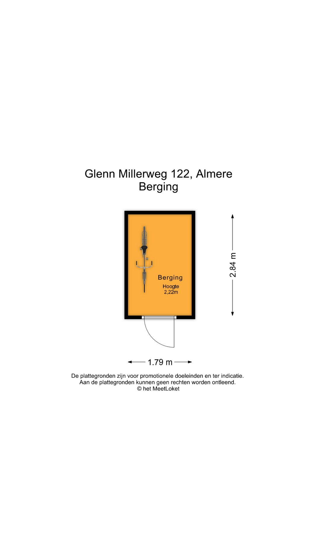 Glenn Millerweg 122 , 1311 RW Almere map
