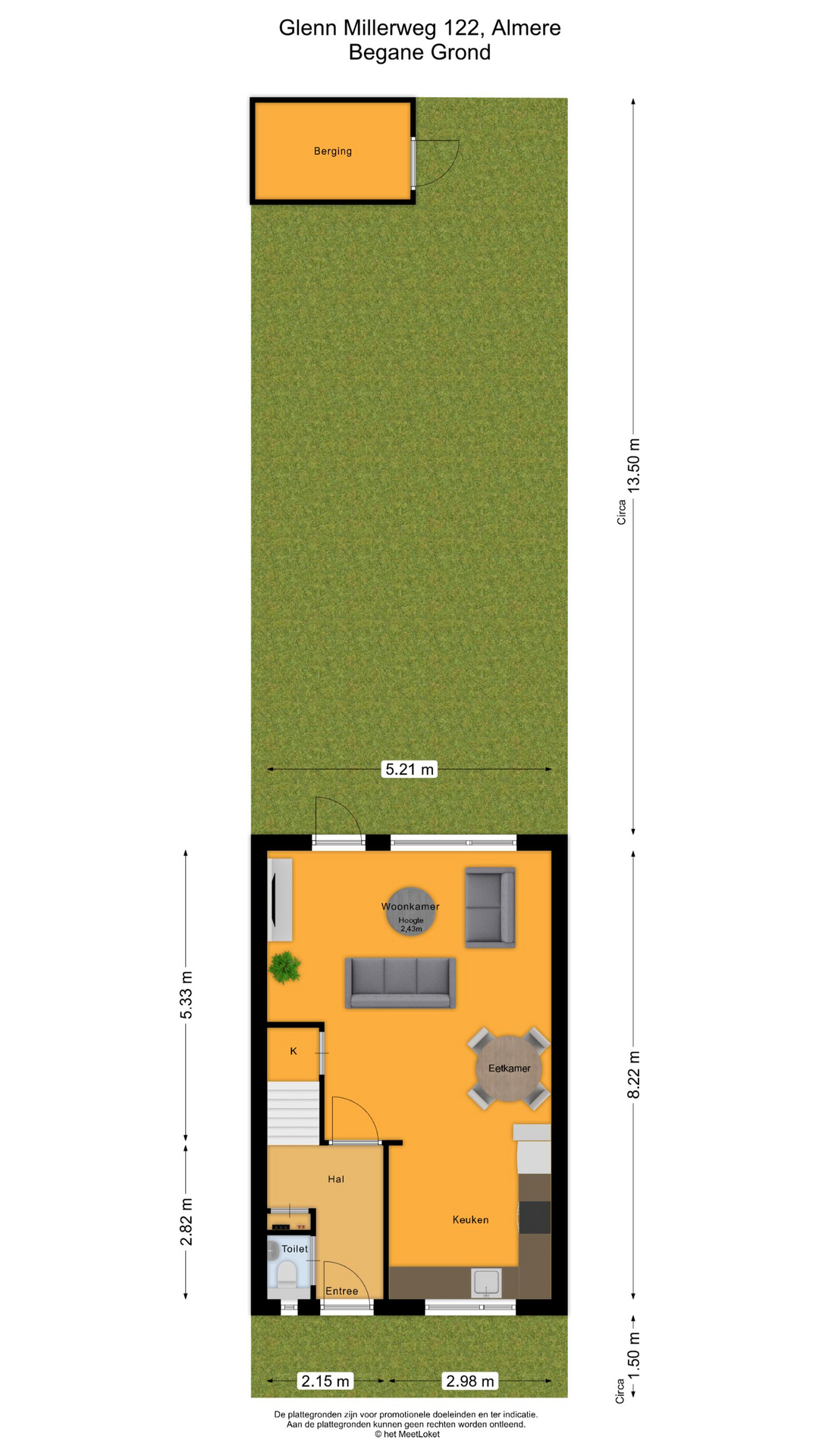 Glenn Millerweg 122 , 1311 RW Almere map